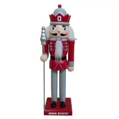 NCAA Ohio State Buckeyes 12" Wooden Nutcracker Statue