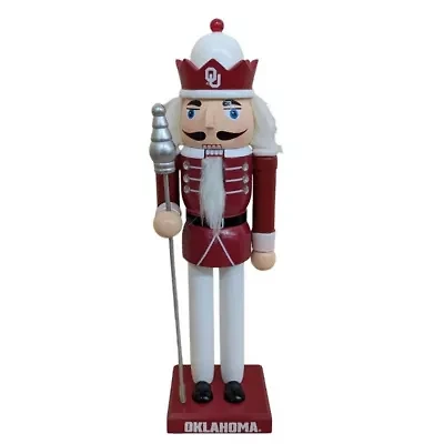 NCAA Oklahoma Sooners 12" Wooden Nutcracker Statue