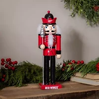NHL Detroit Wings 12" Wooden Nutcracker Statue