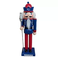 NCAA Kansas Jayhawks 12" Wooden Nutcracker Statue