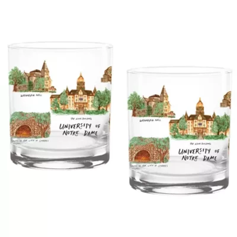 NCAA Notre Dame Fighting Irish 2-Pack 14oz. Laura Wilcox University Rocks Set