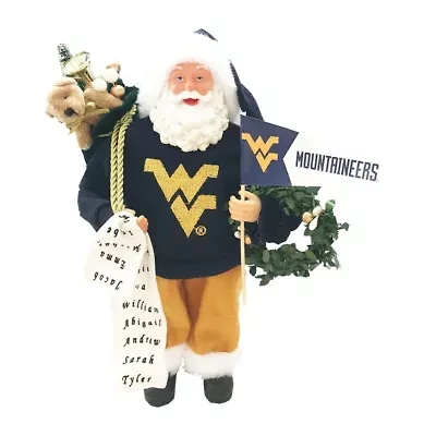 NCAA West Virginia Mountaineers 12" Proud Santa