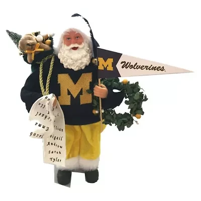 NCAA Michigan Wolverines 12" Proud Santa
