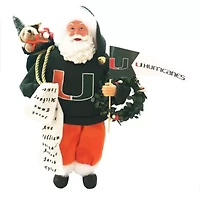 Miami (FL) Hurricanes NCAA Miami Hurricanes 12" Proud Santa
