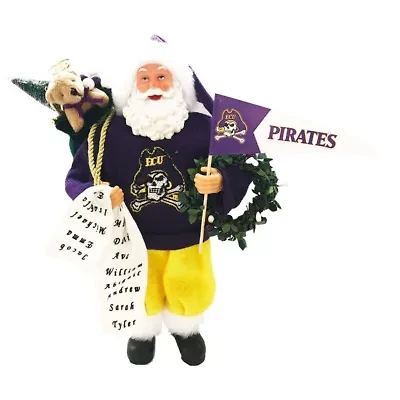 East Carolina Pirates NCAA ECU Pirates 12" Proud Santa