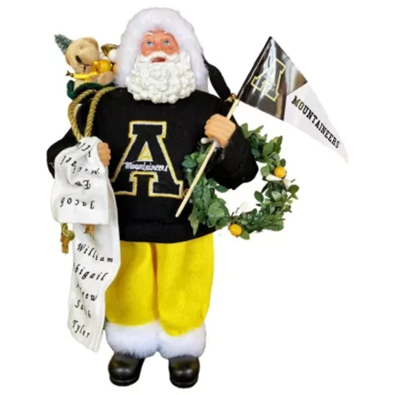 NCAA Appalachian State Mountaineers 12" Proud Santa