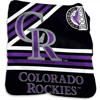 MLB Colorado Rockies 50'' x 60'' Plush Raschel Throw Blanket