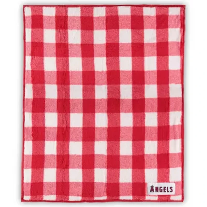 MLB Los Angeles Angels 50'' x 60'' Buffalo Check Frosty Fleece Blanket