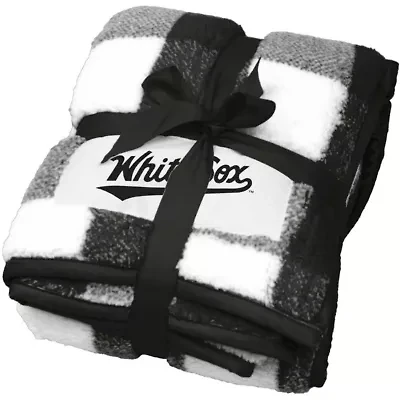 Chicago White Sox MLB Chicago Sox 50'' x 60'' Buffalo Check Frosty Fleece Blanket