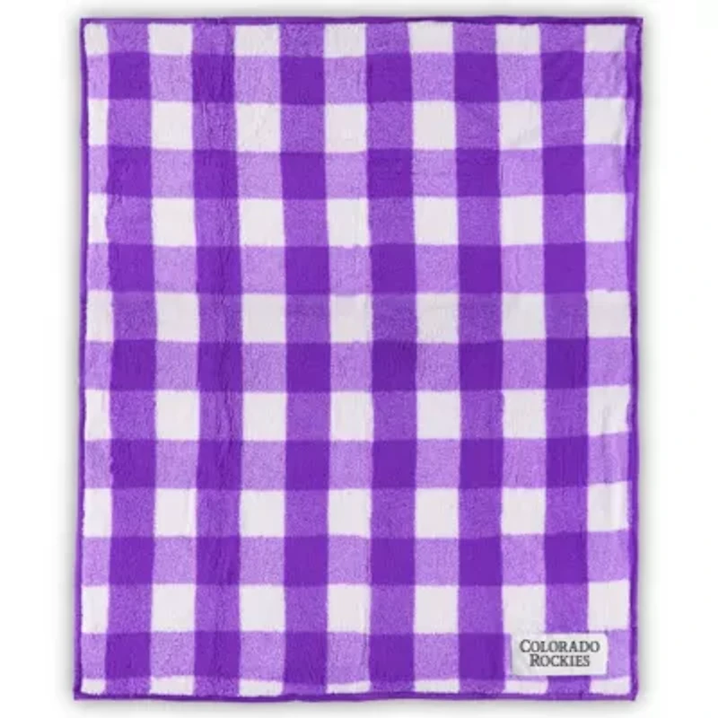 MLB Colorado Rockies 50'' x 60'' Buffalo Check Frosty Fleece Blanket