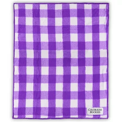 MLB Colorado Rockies 50'' x 60'' Buffalo Check Frosty Fleece Blanket