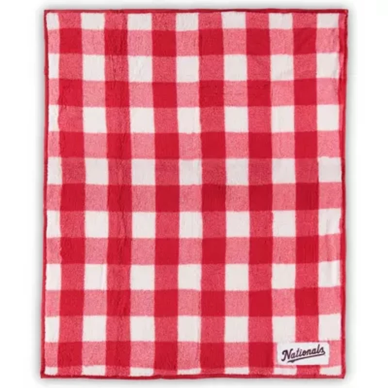 MLB Washington Nationals 50'' x 60'' Buffalo Check Frosty Fleece Blanket