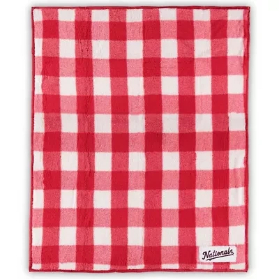 MLB Washington Nationals 50'' x 60'' Buffalo Check Frosty Fleece Blanket