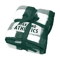 MLB Oakland Athletics 50'' x 60'' Buffalo Check Frosty Fleece Blanket