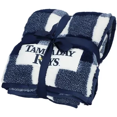 MLB Tampa Bay Rays 50'' x 60'' Buffalo Check Frosty Fleece Blanket