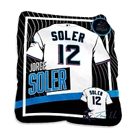 MLB Jorge Soler Miami Marlins Game Day Player Raschel Throw Blanket