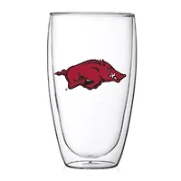 NCAA Arkansas Razorbacks 15oz. Double Wall Thermo Glass