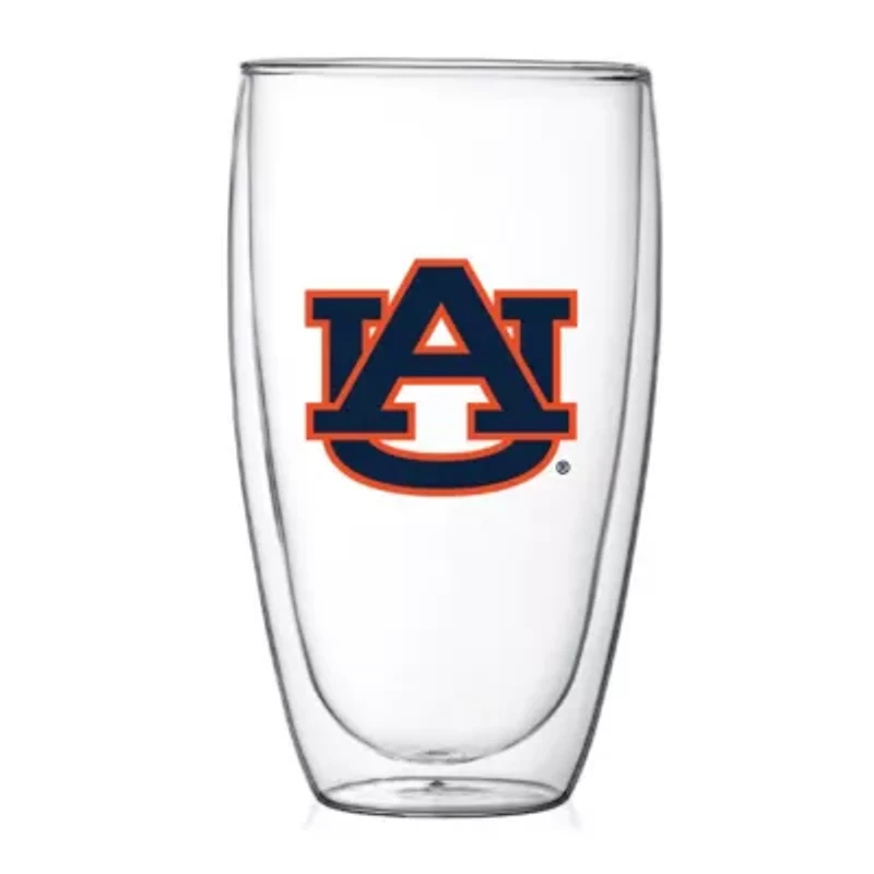 NCAA Auburn Tigers 15oz. Double Wall Thermo Glass
