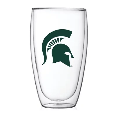 NCAA Michigan State Spartans 15oz. Double Wall Thermo Glass