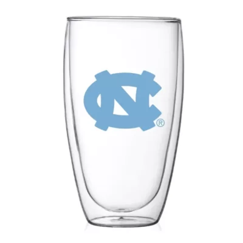 NCAA North Carolina Tar Heels 15oz. Double Wall Thermo Glass