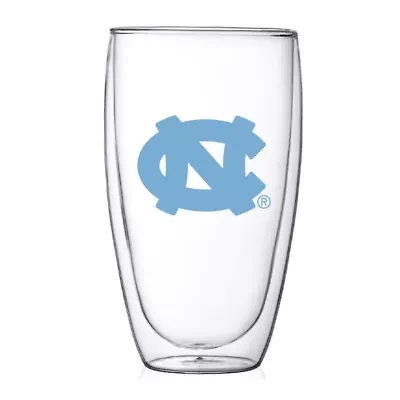 NCAA North Carolina Tar Heels 15oz. Double Wall Thermo Glass