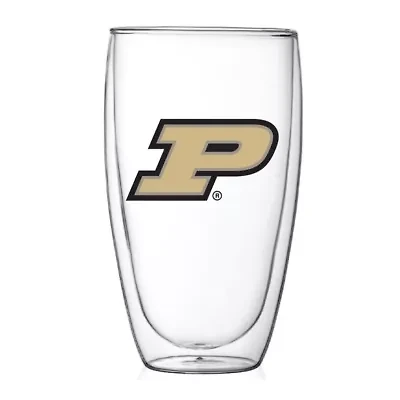 NCAA Purdue Boilermakers 15oz. Double Wall Thermo Glass