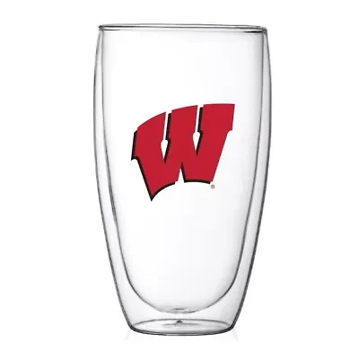 NCAA Wisconsin Badgers 15oz. Double Wall Thermo Glass