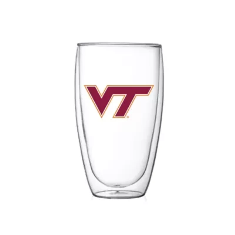 NCAA Virginia Tech Hokies 15oz. Double Wall Thermo Glass