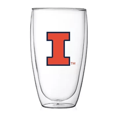 NCAA Illinois Fighting Illini 15oz. Double Wall Thermo Glass