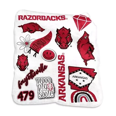 NCAA Arkansas Razorbacks 50'' x 60'' Native Raschel Plush Throw Blanket