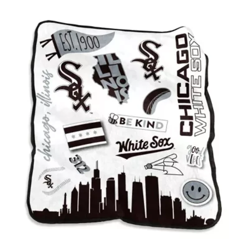 Chicago White Sox MLB Chicago Sox 50'' x 60'' Native Raschel Plush Throw Blanket