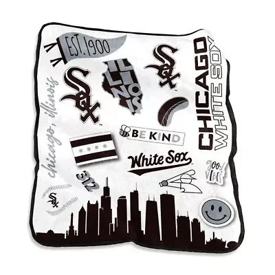 Chicago White Sox MLB Chicago Sox 50'' x 60'' Native Raschel Plush Throw Blanket