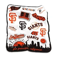 MLB San Francisco Giants 50'' x 60'' Native Raschel Plush Throw Blanket