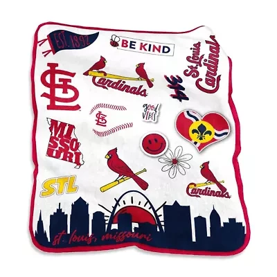 MLB St. Louis Cardinals 50'' x 60'' Native Raschel Plush Throw Blanket