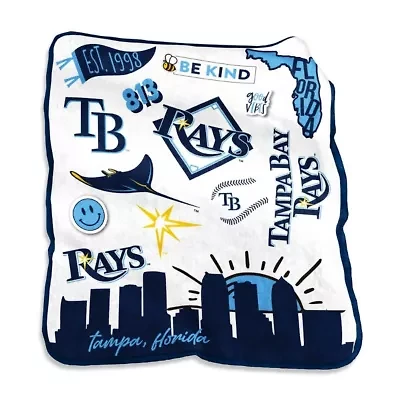 MLB Tampa Bay Rays 50'' x 60'' Native Raschel Plush Throw Blanket