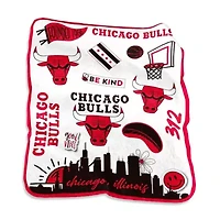 NBA Chicago Bulls 50'' x 60'' Native Raschel Plush Throw Blanket