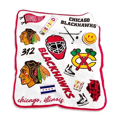 NHL Chicago Blackhawks 50'' x 60'' Native Raschel Plush Throw Blanket