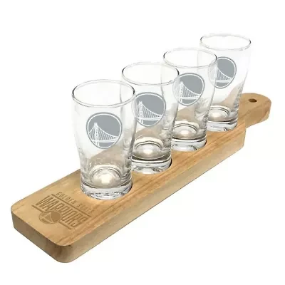 NBA Golden State Warriors Four-Pack Beer Flight Glass Set
