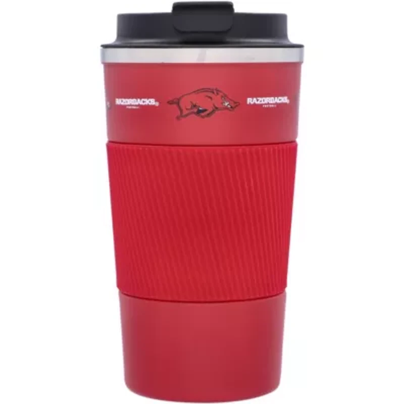 NCAA Arkansas Razorbacks 18oz Coffee Tumbler with Silicone Grip