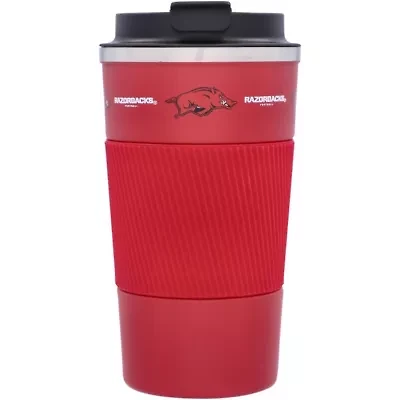 NCAA Arkansas Razorbacks 18oz Coffee Tumbler with Silicone Grip