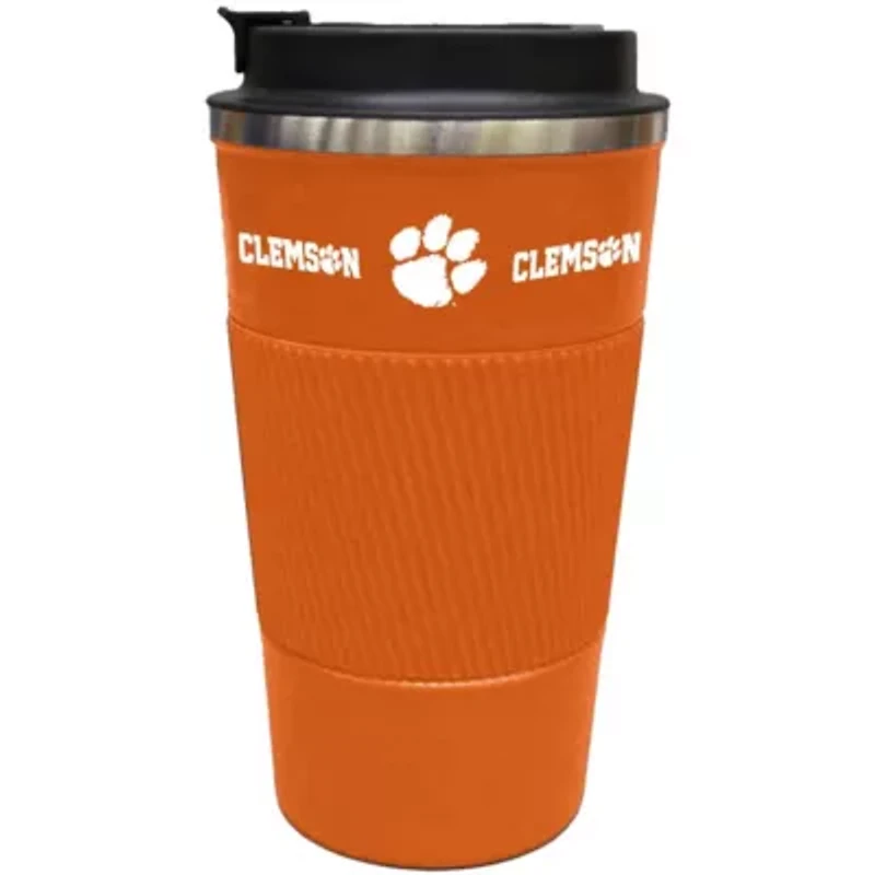 NCAA Clemson Tigers 18oz Coffee Tumbler with Silicone Grip