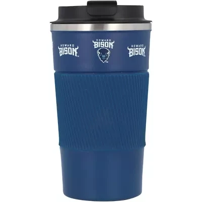 NCAA Howard Bison 18oz Coffee Tumbler with Silicone Grip