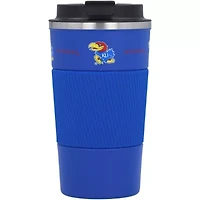 NCAA Kansas Jayhawks 18oz Coffee Tumbler with Silicone Grip