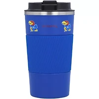 NCAA Kansas Jayhawks 18oz Coffee Tumbler with Silicone Grip