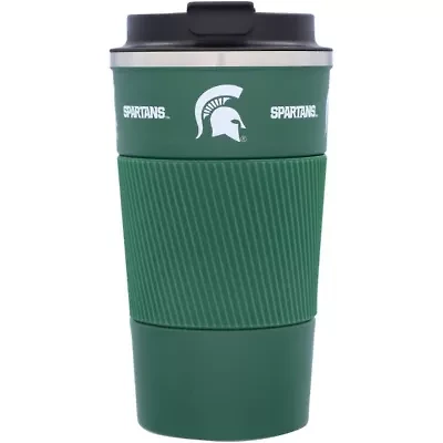 NCAA Michigan State Spartans 18oz Coffee Tumbler with Silicone Grip