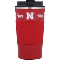 NCAA Nebraska Huskers 18oz Coffee Tumbler with Silicone Grip