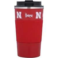 NCAA Nebraska Huskers 18oz Coffee Tumbler with Silicone Grip