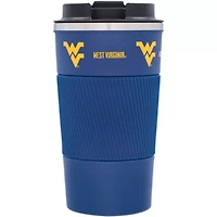 NCAA West Virginia Mountaineers 18oz Coffee Tumbler with Silicone Grip