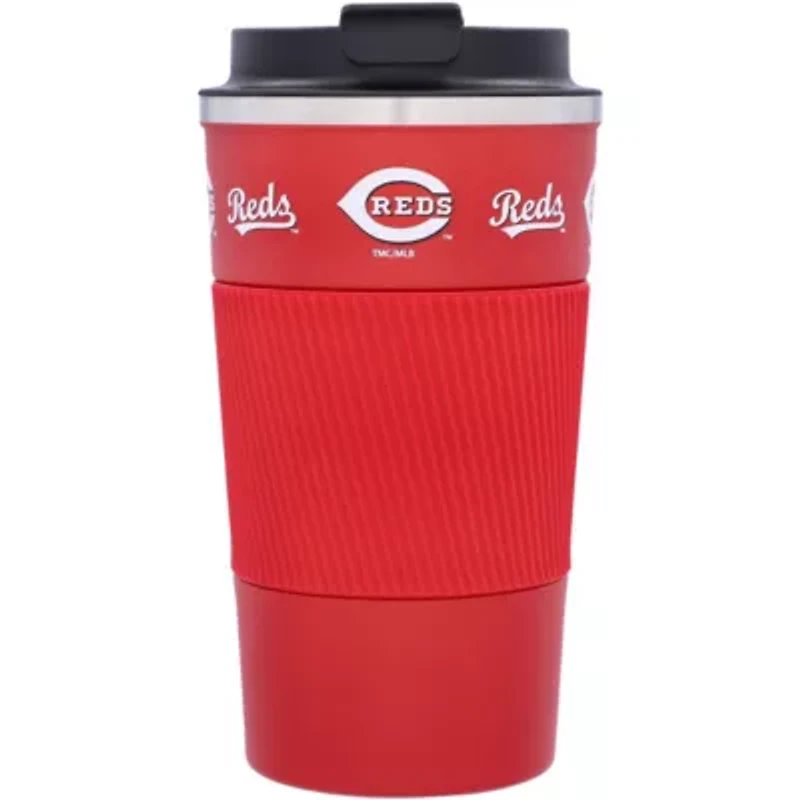 MLB Cincinnati Reds 18oz Coffee Tumbler with Silicone Grip