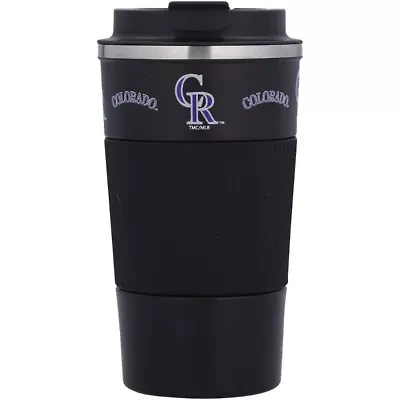 MLB Colorado Rockies 18oz Coffee Tumbler with Silicone Grip